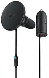 Бездротовий АЗП Baseus CW01 Magnetic Wireless Charging 15W + АЗУ USB 25W SUCX040001 Black
