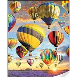 Алмазная мозаика Strateg ПРЕМИУМ На воздушных шарах размером 30х40 см (HEG81317)
