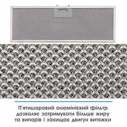 Витяжка ELEYUS GEMINI 1200 LED 70 BL - мініатюра 5