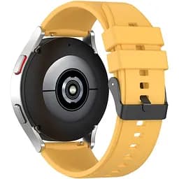 Ремінець для Samsung Galaxy Watch 4 40mm - жовтий ширина кріплення 20мм силікон Watchbands GT (W45-4WB77303537)
