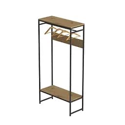 Вішалка модульна підлогова Ferrum-decor Треліс 14 180x90x38 чорний ДСП Дуб Артізан 16мм (FRD-104345)