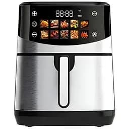 Мультипіч аерофритюрниця Sokany SK-10095 без олії 10 л захист від перегрівання 2200 Вт Чорний із сірим