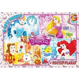 Пазли дитячі G-Toys Принцеси Дісней 117 елементів (PD69)