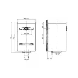 Бойлер електричний накопичувальний Arti WHV Slim Dry 50L/2 - мініатюра 4