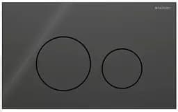 Клавіша змиву Geberit Sigma40 round 115.628.SJ.1 скло, чорний глянцевий, Чорний