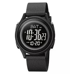 Чоловічий спортивний наручний годинник Skmei 1893 (Чорний з чорним циферблатом)