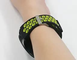 Спортивний ремінець Primo з перфорацією для годинників Huawei Watch GT 2/GT Active 46 мм Black Green - мініатюра 2