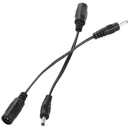 Перехідник Toto DC 5.5 mm х 2.5 mm Female - DC3.5 mm х 1.35 mm Male Black