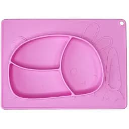 Силиконовая тарелка-коврик Mega Zayka Зайка MGZ-0119 (Pink)
