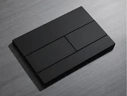 Панель змиву Koer KT-0603-05 240x160x10mm пластикова, кнопка лінійна KR5320, Чорний матовий - мініатюра 2