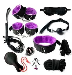 БДСМ набір з 10 предметів (3) Фіолетовий K0041-3