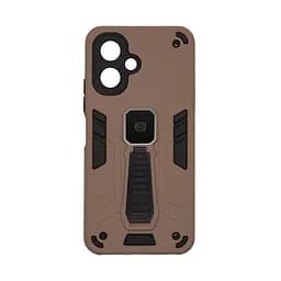 Чехол для Infinix Smart 10 4G, Proover, коричневый, с подставкой и магнитом, противоударный, ударопрочный, бронированный, панель-накладка, защита всего корпуса, термополиуретан (TPU) + поликарбонат (PC), ArmorStandart (ARM87168)