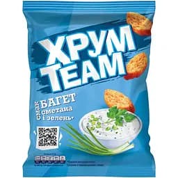 Сухарики ХрумTeam Багет со вкусом сметаны и зелени 55 г
