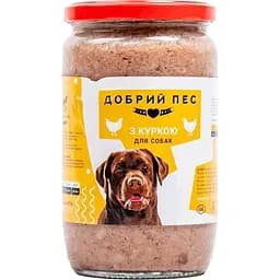 Влажный корм для собак Добрый Пес с курицей 660 г