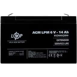 Акумулятор LogicPower AGM 6V (6V/14Ah/84Wh) (4160) [109171]