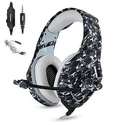 Дротові ігрові навушники Onikuma Gaming K1-B, 3.5mm, 2.2m, Camouflage-Grey - мініатюра 2