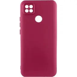 Чохол Silicone Cover Lakshmi Full Camera (AA) для Xiaomi Redmi 10A Бордовий / Marsala