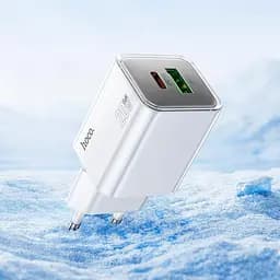 Адаптер мережевий HOCO Glorious N46 |1USB/1Type-C, 20W/3A, PD/QC| - мініатюра 2