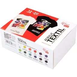 Набір фарб для розпису тканин STYLE 12×20 мл Rosa Talent