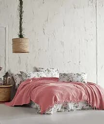 Летнее постельное белье с покрывалом-пике Mona pembe Saheser pbe0051385