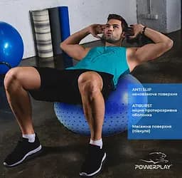 М'яч для фітнесу PowerPlay 65 см fit0008745 - мініатюра 9