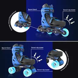 Роликові ковзани Neon Combo розмір 30-33 сині (NT09B4) - мініатюра 7