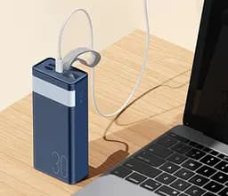 Зовнішній акумулятор Remax Chinen RPP-320 30000 mAh 22.5W синій - мініатюра 4