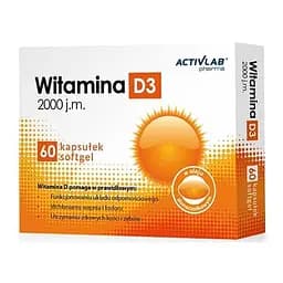 Вітамін D3 ActivLab Pharma Vitamin D3 50 mcg (2000 IU), 60 капсул для підтримки кісток та зубів