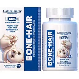 Мультивитамины для детей Golden Pharm Bone-Hair жевательные таблетки 60 шт.