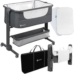 Дитяче ліжечко 3 в 1 Lionelo Timon Grey + матрац