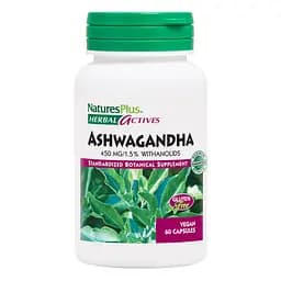 Ашваганда Nature's Plus Ashwagandha Herbal Actives 450 мг 60 вегетарианских капсул