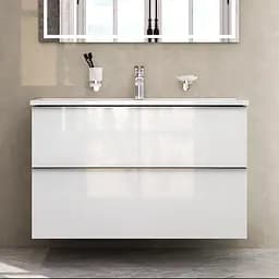 Тумба з умивальником Am.Pm X-Joy S підвісна 100 см 2 ящики білий MTA-FHX1002WG-WCC1002WG, Білий - мініатюра 6