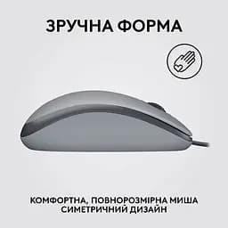 Комп'ютерна миша Logitech M110 Silent-MID GRAY-USB-AKOYA teh0022045 - мініатюра 7