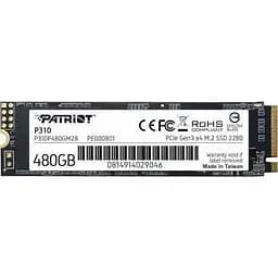 Накопитель SSD Patriot P310 M.2 2280 NVMe PCIe 3.0 x4 3D TLC 480GB (P310P480GM28)
