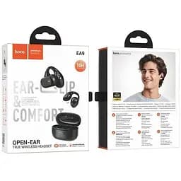 Навушники бездротові Hoco EA9 Clear sound clip-on true wireless BT headset чорні - мініатюра 2