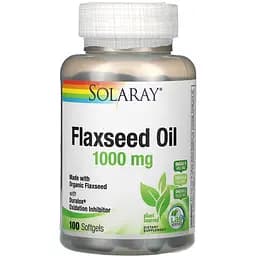 Лляна олія Solaray Flaxseed Oil 100 капсул