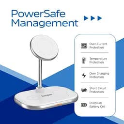Зарядний пристрій Energizer 15W 3-in-1 Magnetic Wireless Fast Charger white (WCP303) - мініатюра 9