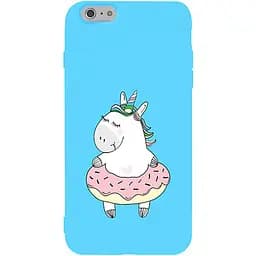 Чохол-накладка Toto Matt TPU 2 mm Print Case Apple iPhone 6/6s #3 Unicorn Donut Sky Blue