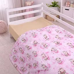 Пододеяльник MirSon Ranforce Elite Tiny Giraffes pink 110х140 см (2200012573204)