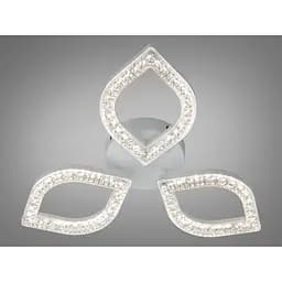 Стельова LED люстра Romin MX4773 білий 45W три плафони акриловий розсіювач