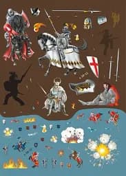 Книжка з наліпками. Лицарі - мініатюра 4