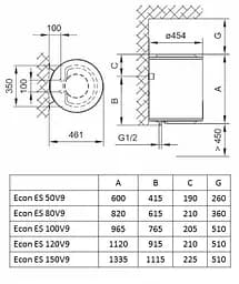 Бойлер Econ ES 80V9 (GBF 80 E5) Tiki teh0021799 - мініатюра 2