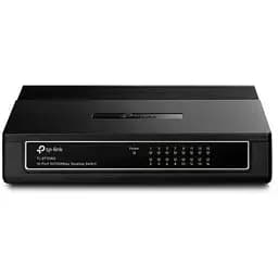 Комутатор TP-LINK TL-SF1016D, Black, 16-портовий, 10/100 Мбіт/с, некерований, пластиковий корпус