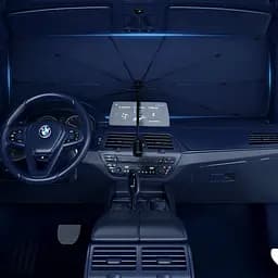 Сонцезахисна парасолька для автомобіля (1.40x0.80m) Black - мініатюра 8