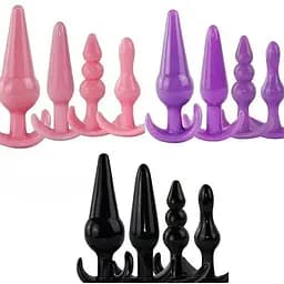 Набір анальних пробок комплект 4 анальних пробок різного розміру. Набір анальних пробок набір з 4 предметів