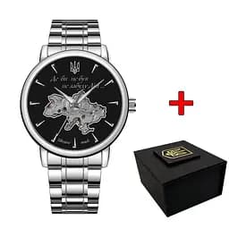 Часы Awarder 022-3D Де би не був Silver-Black Steel