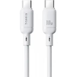 Кабель Baseus Silky Series Fast Charging Cable Type-C to Type-C 100W 1 м Білий