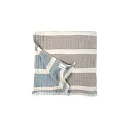 Рушник Lotus Home - Milana muslin beige-lead blue 80x160 - мініатюра 3