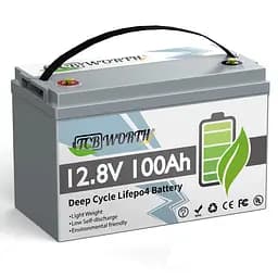 Літій-залізо-фосфатний акумулятор TCBWorth 12.8V 100Ah 1280Wh LiFePO4