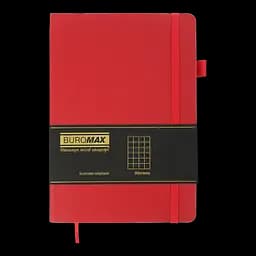 Блокнот діловий Buromax Logo2U Brief А5 96 арк. в клітинку обкладинка зі штучної шкіри червоний (BM.295104-05) - мініатюра 2